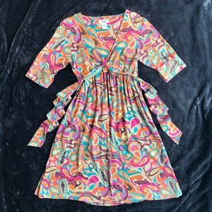 Lilly Pulitzer Paisley Print Silk Dress Size 12